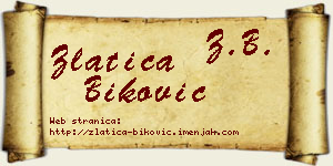 Zlatica Biković vizit kartica